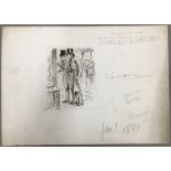GEORGE DU MAURIER (1834-1896) French When We Were Boys Together Pen and ink, signed, titled,