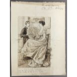 GEORGE DU MAURIER (1834-1896) French Inanities of the Drawing Room Pen and ink, signed,