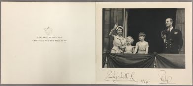 Queen Elizabeth II (1926- ) & Prince Philip (1926- ) The Duke of Edinburgh: Christmas card from