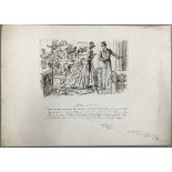 GEORGE DU MAURIER (1834-1896) French Getting Out Of It! Pen and ink, signed, titled,