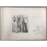 GEORGE DU MAURIER (1834-1896) French Back At Last From Ireland Pen and ink, signed,