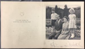 Queen Elizabeth II (1926- ) & Prince Philip (1926- ) The Duke of Edinburgh: Christmas card from