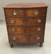 A 19th century mahogany bow front chest of drawers