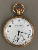 A gold plated pocket watch - WITHDRAWN