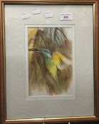 LES BARTON (1923-2008) British, Kingfisher's Catch, watercolour, signed,