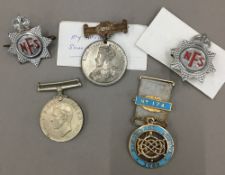 A quantity of silver Masonic medals, etc.