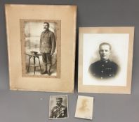 A quantity of vintage military portraits, photographic, etc.