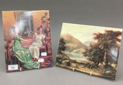 Two porcelain plaques