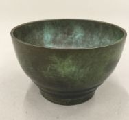 An Art Deco bronze bowl by GAB (Guldsmedsaktiebolaget) and Just Anderson,