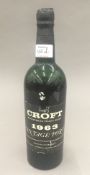 A single bottle of Croft 1963 Vintage Port