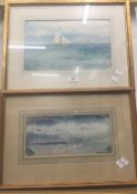 ENGLISH SCHOOL (20th century) Yachts off Whitstable, watercolour, together with another,