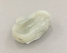 A small Chinese jade brush washer - WITHDRAWN