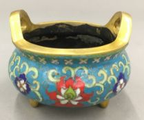 A cloisonne censer