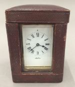 A late 18th/early 19th century cased carriage clock