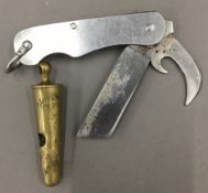 A Thompson of Sheffield military issue penknife,