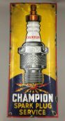 A Champion Spark Plug enamel sign