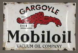 A Gargoyle Mobiloil enamel sign