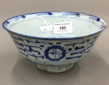 A Chinese blue and white porcelain bowl