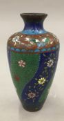 A small cloisonne vase