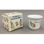 A boxed Bunnykins Peter Rabbit Wedgwood egg cup,