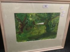 ENGLISH SCHOOL, Holkham Wood, oil on canvas board, indistinctly signed and titled,
