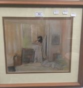 RAY BASS (20th century) British, In the Morning, pastel, signed,