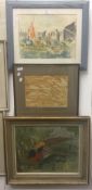 ENGLISH SCHOOL (20th century) British, Exotic Pheasants, oil on canvas, indistinctly signed, framed,