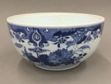 An 18th/19th century Chinese blue and white bowl