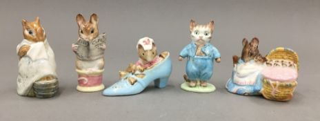 Five various Beswick Beatrix Potter models