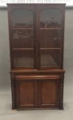 A mahogany bookcase cabinet