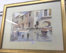 ENGLISH SCHOOL (20th century), Venice, watercolour, indistinctly signed,