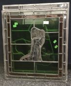 Two leaded glass panels