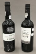 A 1987 Quinta Da Roeda Croft Vintage Port, together with another bottle,