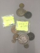 A quantity of antique English and other coins,