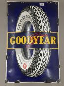 A Goodyear enamel sign