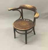 A Bentwood chair