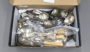 A quantity of plated cutlery