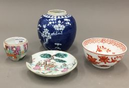 A small quantity of Chinese ceramics
