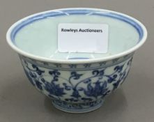 A Chinese porcelain blue and white bowl