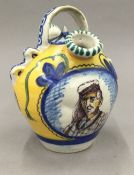 A Spanish faience jug