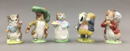 Five various Beswick Beatrix Potter models