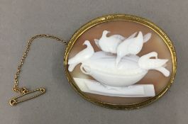 A Victorian cameo brooch