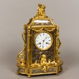 A 19th century French ormolu cased mantel clock by Jean Baptiste Delettrez (1816-1887) French The