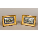 After ANGELICA KAUFFMAN (1741-1807) Swiss A pair of 18th/19th century miniatures on glass One