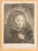 REMBRANDT HARMENSZ VAN RIJN (1606-1669) Dutch The Artist's Mother Etching,