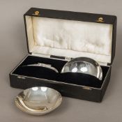 A pair of silver Indian sterling silver dishes, hallmarked Hamilton & Co.