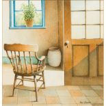 PAUL DAWSON (20th century) British (AR) Chair by the Door Watercolour and bodycolour, signed,