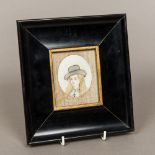 A late 19th/early 20th century portrait miniature on ivory Depicting a South American woman,
