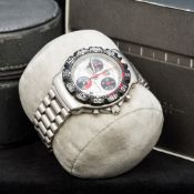 A Tag Heuer gentleman's F1 model CA2212 chronograph wristwatch The white dial with Arabic numerals