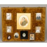A collection of 18th/19th century portrait miniatures relating the Gathorne family All housed in a